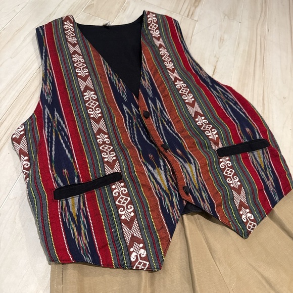 Jackets & Blazers - Vintage 90s Cotton Vest • Size L • Minimal Layering Piece • FREE SHIPPING
